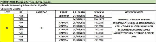 Lote Lote 40 Monzoni Servicios Agropecuarios