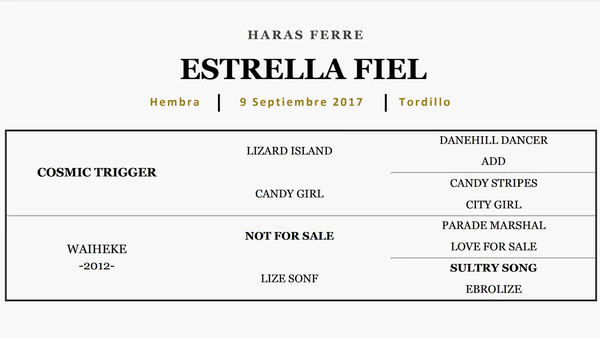 Lote ESTRELLA FIEL (COSMIC TRIGGER - WAIHEKE)