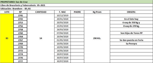 Lote Lote 83 suc. de cruz