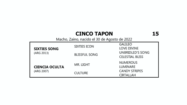 Lote CINCO TAPON (SIXTIES SONG -  CIENCIA OCULTA por MR.LIGHT)