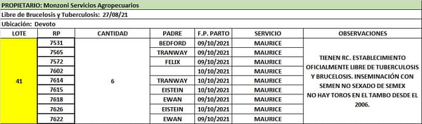 Lote Lote  41 Monzoni Servicios Agropecuarios