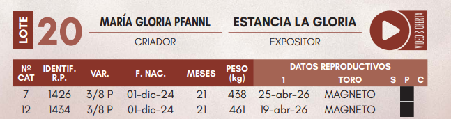 Lote LOTE 20 - VAQUILLAS DE CAMPO
