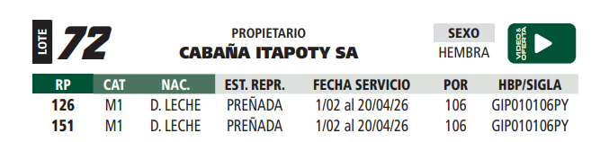 Lote LOTE 72