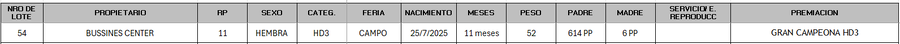 Lote LOTE 54 - CAMPO