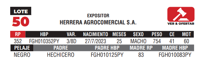 Lote LOTE 50 - CAMPO