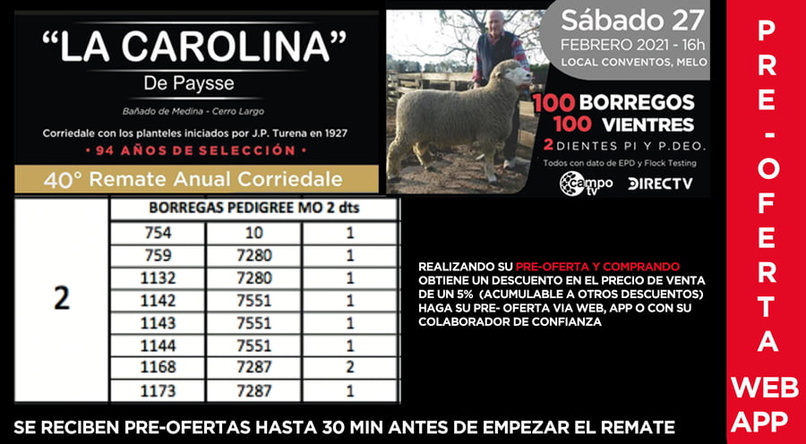 Lote 8 Borregas en Melo, Cerro Largo