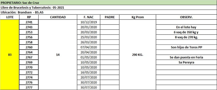 Lote Lote 83 suc. de cruz