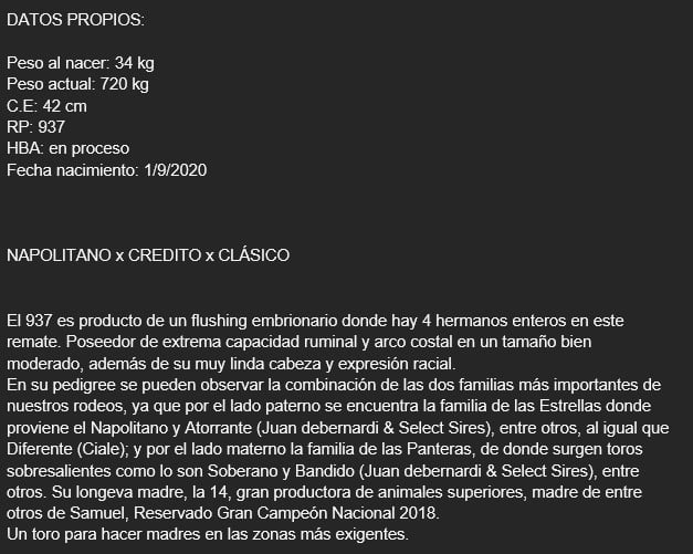 Lote "Toros ""SANTA ROSA"""