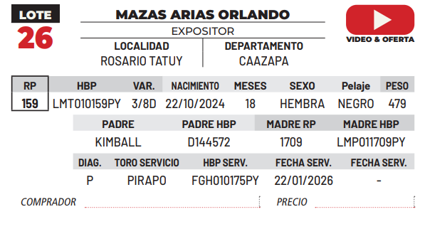 Lote LOTE 26 -DE CAMPO