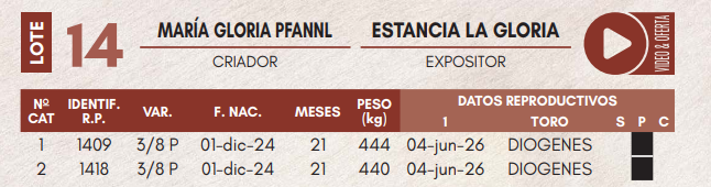 Lote LOTE 14 - VAQUILLAS DE CAMPO