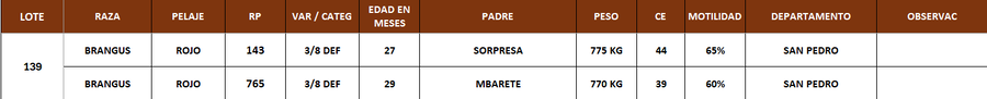Lote LOTE 139