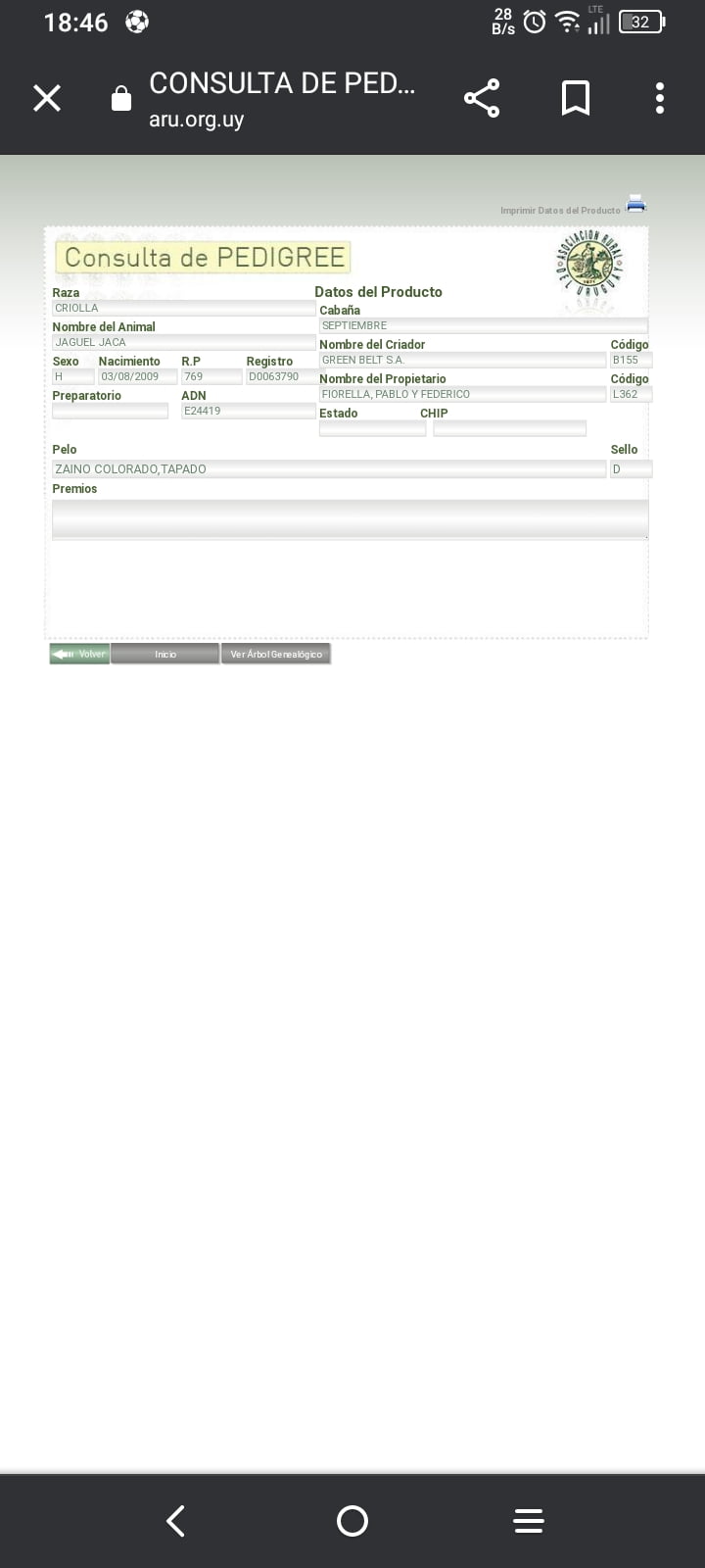 Lote JAGUEL JACA RP 769