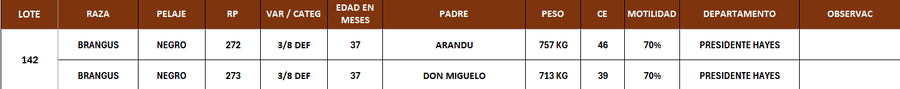 Lote LOTE 142