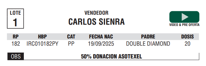 Lote LOTE 1