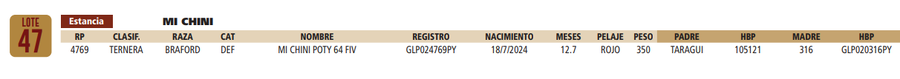 Lote LOTE 47