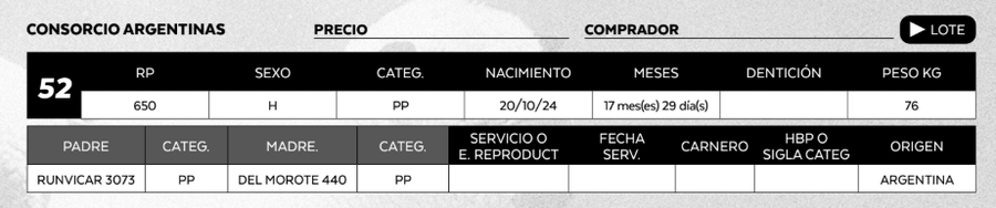 Lote LOTE 52