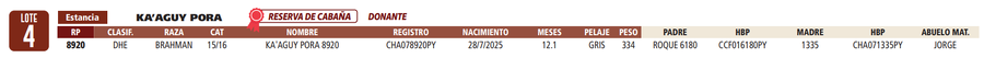 Lote LOTE 4- RESERVA DE CABAÑA