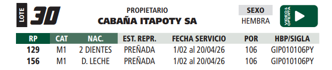 Lote LOTE 30
