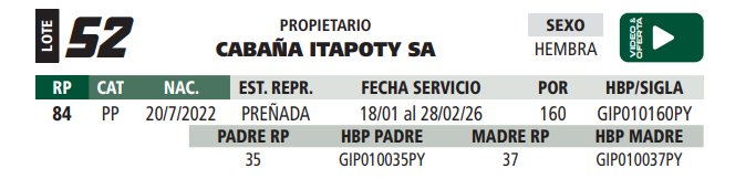 Lote LOTE 52