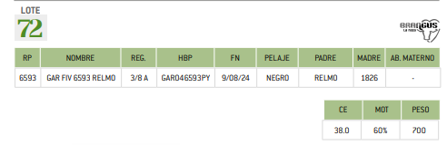 Lote LOTE 72