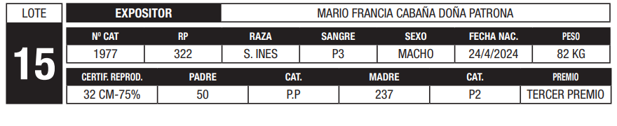 Lote LOTE 15