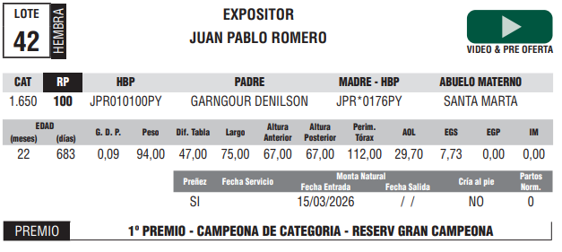 Lote LOTE 42- SALE A VENTA EL 50%