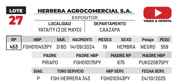 Lote LOTE 27 -DE CAMPO