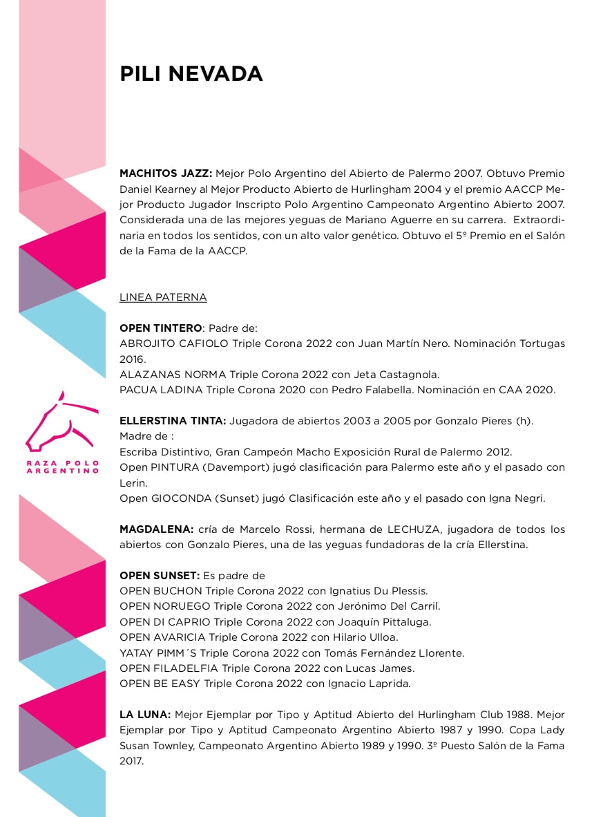 Lote PILI NEVADA (OPEN TINTERO -  DOLFINA INFUSION)