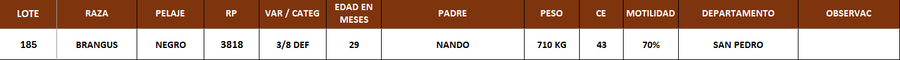 Lote LOTE 185