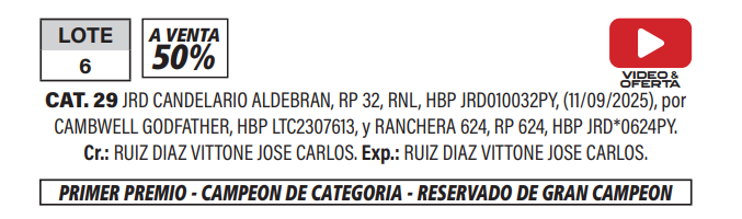 Lote LOTE 6-SALE A VENTA EL 50%