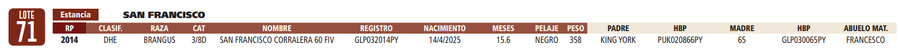 Lote LOTE 71