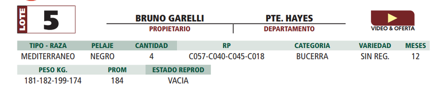 Lote LOTE 5