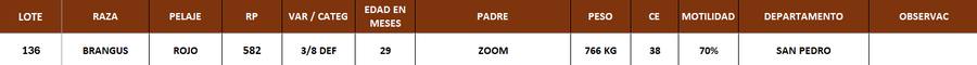 Lote LOTE 136