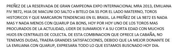 Lote PREÑEZ Nelore a Bozal Expo Internacional 2022 - Lote 1