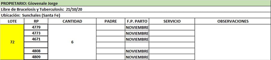 Lote Lote 72 Giovenale Jorge