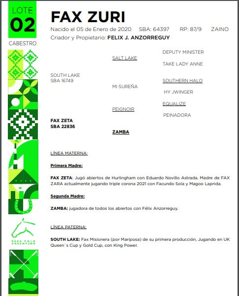 Lote FAX ZURI (SOUTH LAKE-FAX ZETA)
