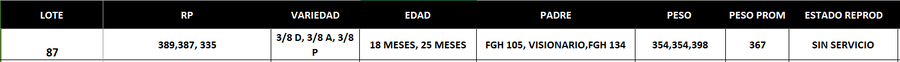 Lote LOTE 87- EN VIVO