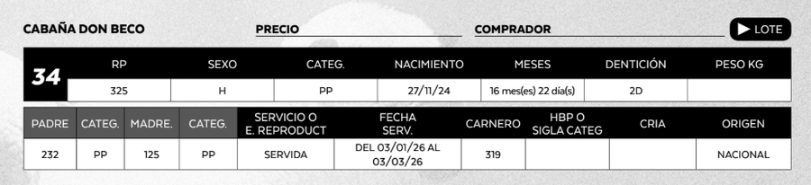 Lote LOTE 34