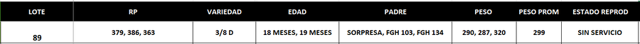 Lote LOTE 89- EN VIVO