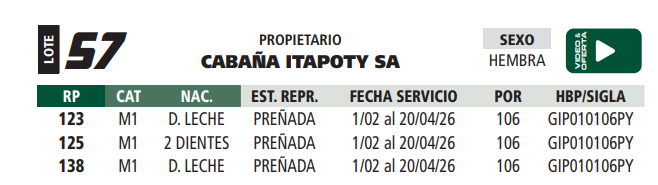 Lote LOTE 57
